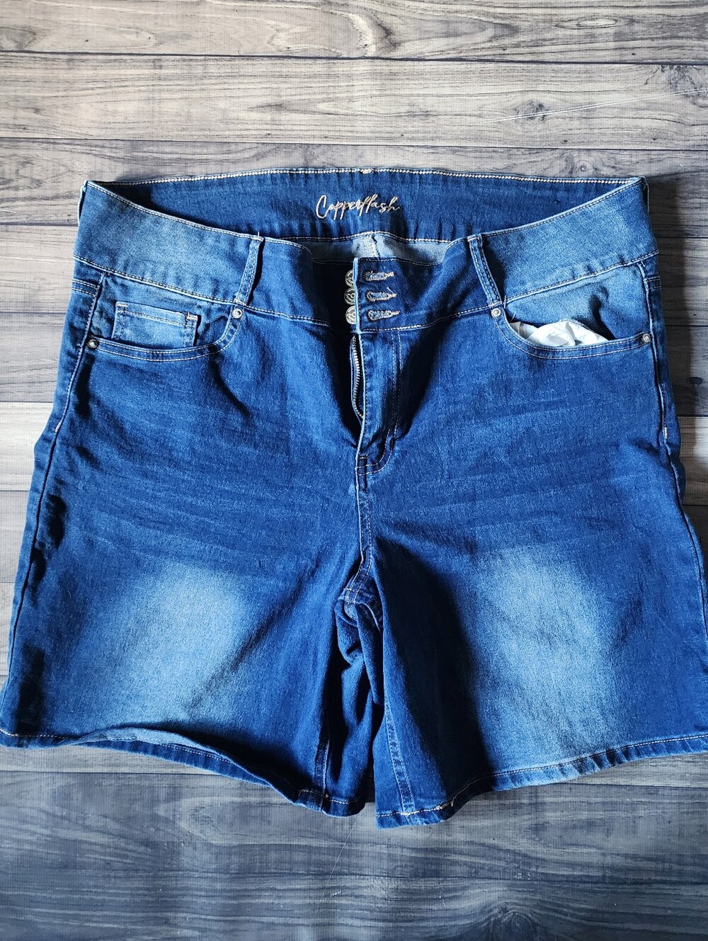 Copperflash Women's Dark Blue Denim Shorts 20W